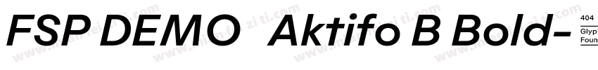 FSP DEMO   Aktifo B Bold字体转换